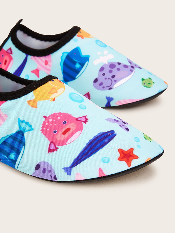 Toddler Boys Slip On Fish Pattern Shoes - FD