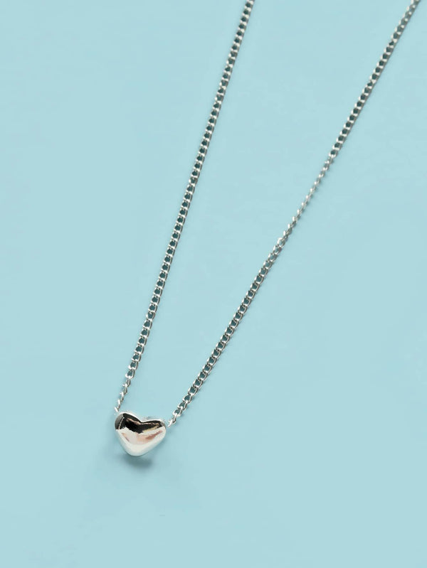 Girls Gold Heart Charm Necklace - FD